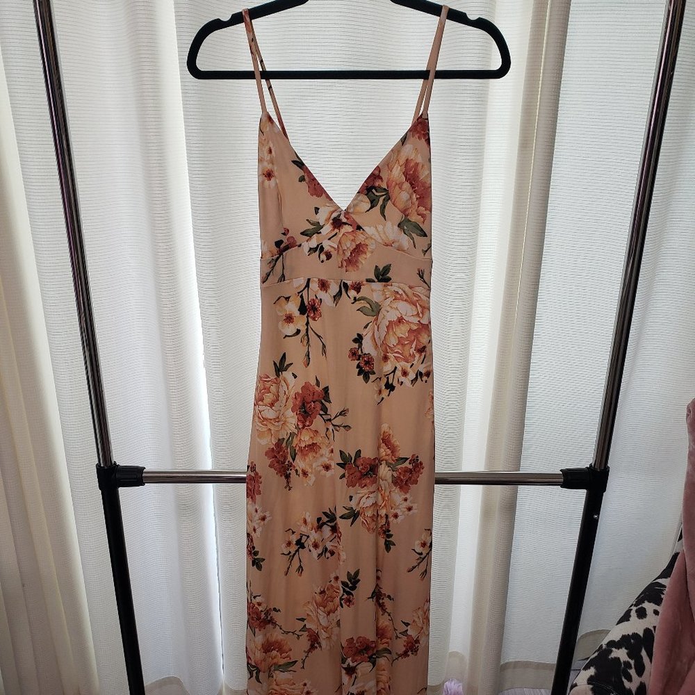 Windsor Spaghetti Strapped FlowerMaxi Dress- Small